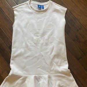 Adidas White Sweatshirt Dress Size S